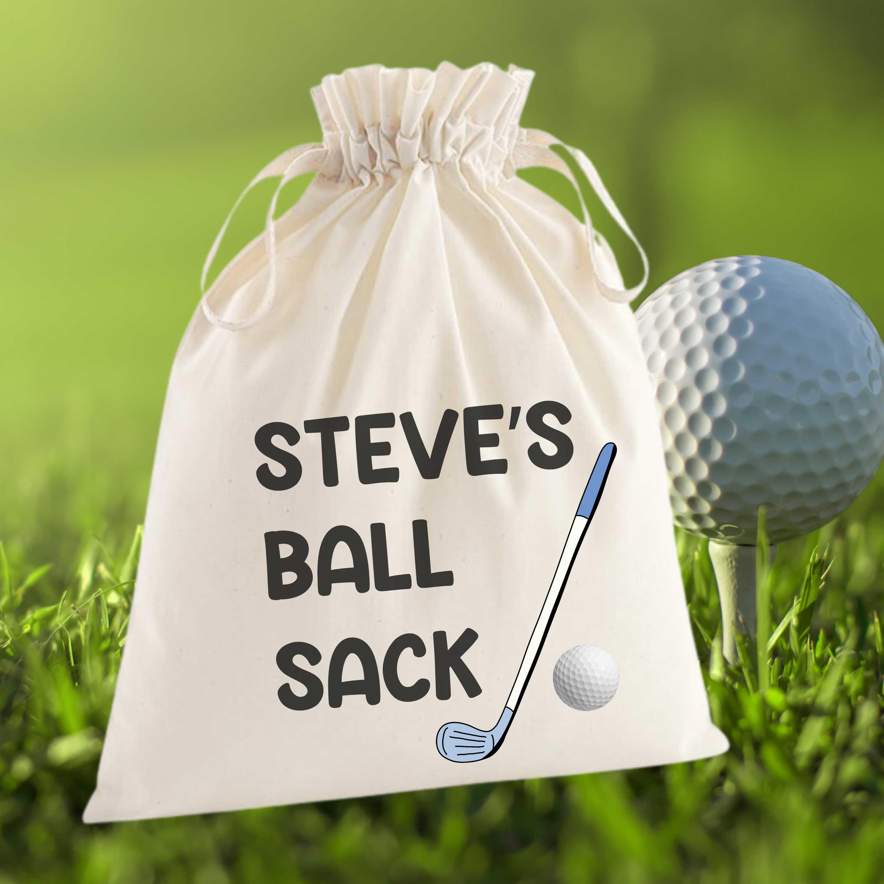 Tee Up Personalised Golf Ball Sack