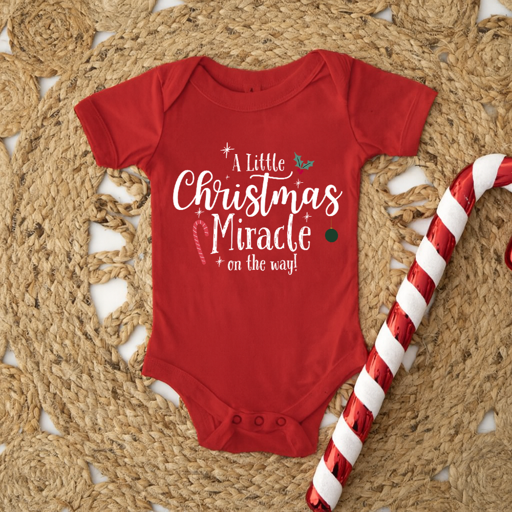 A Little Christmas Miracle Baby Vest