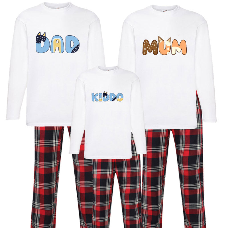 Puppy Dog Family Christmas Yuletide Long-Sleeve Tee Pyjamas