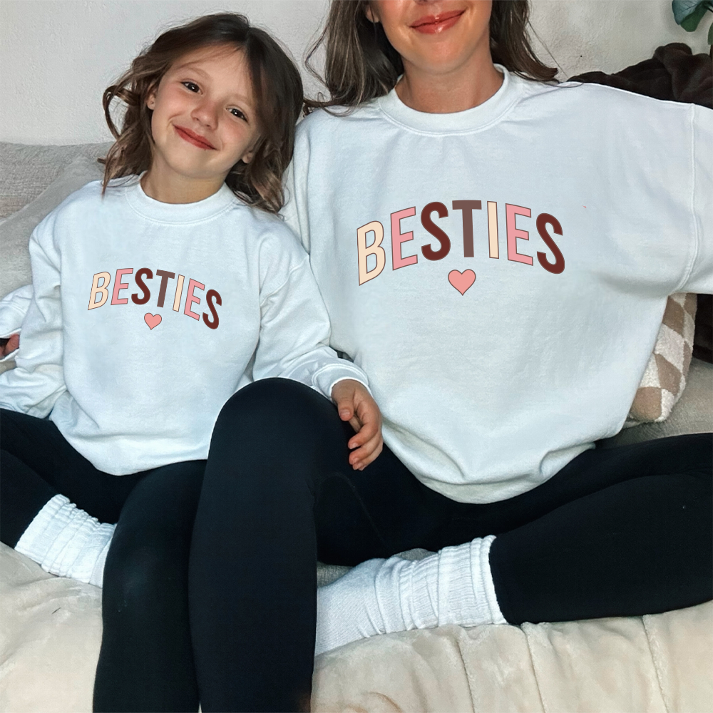 Besties Autumn Mum & Kid Matching Sweatshirts