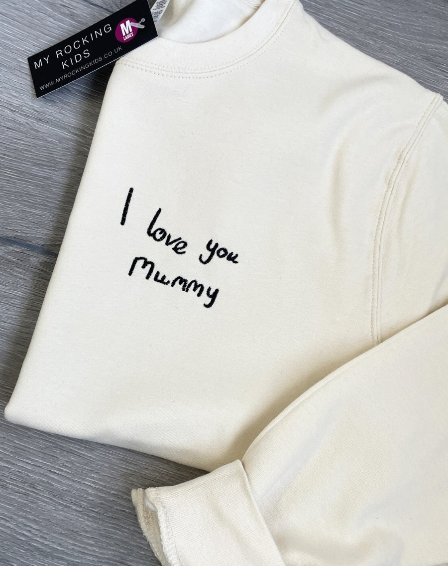 Customised Handwriting Embroidered Sweatshirt