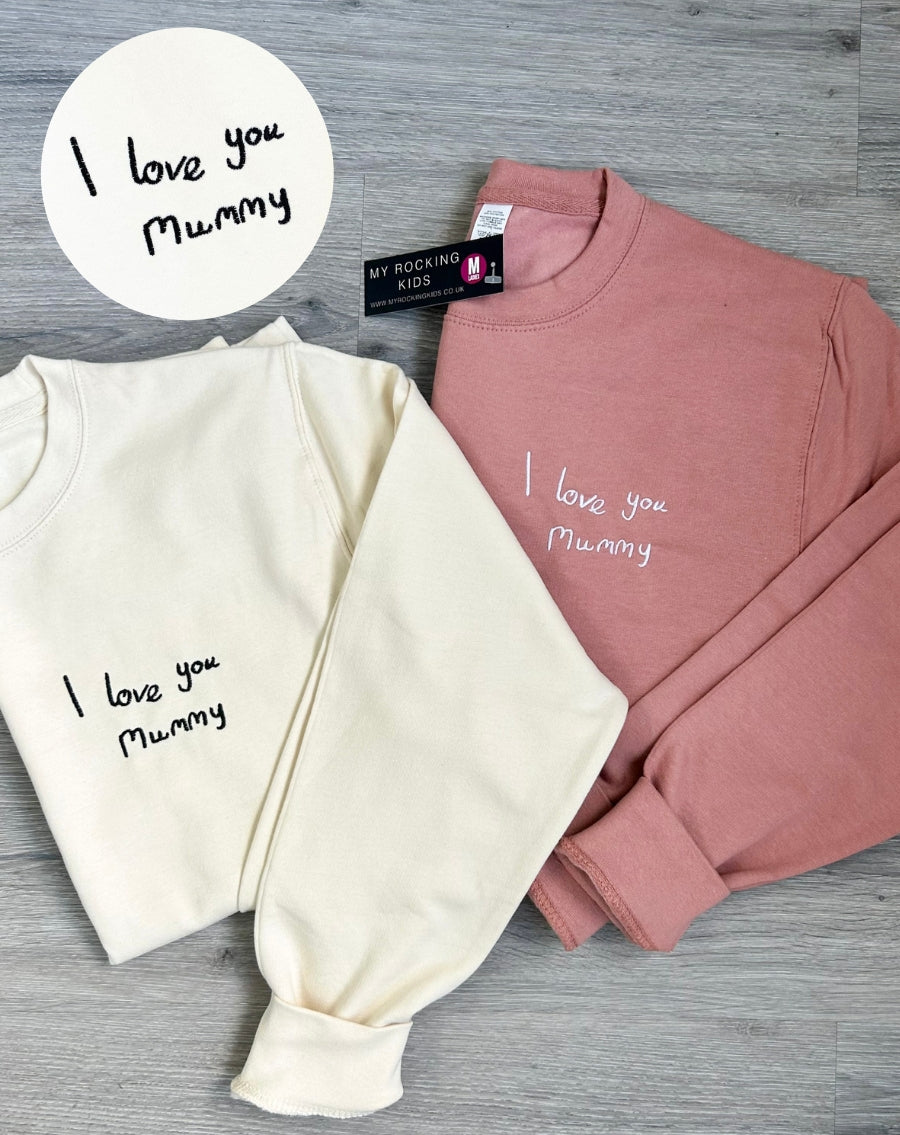 Customised Handwriting Embroidered Sweatshirt