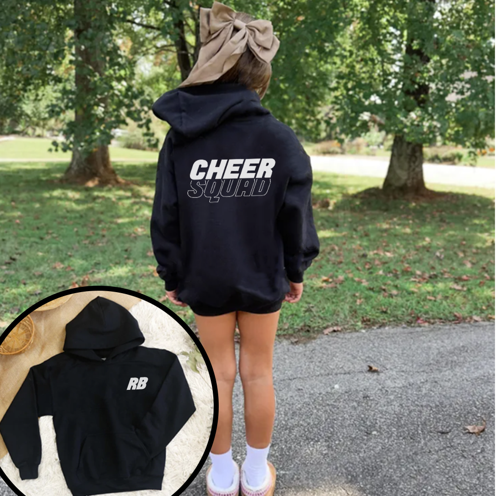 Personalised Cheer Squad Black Hoodie