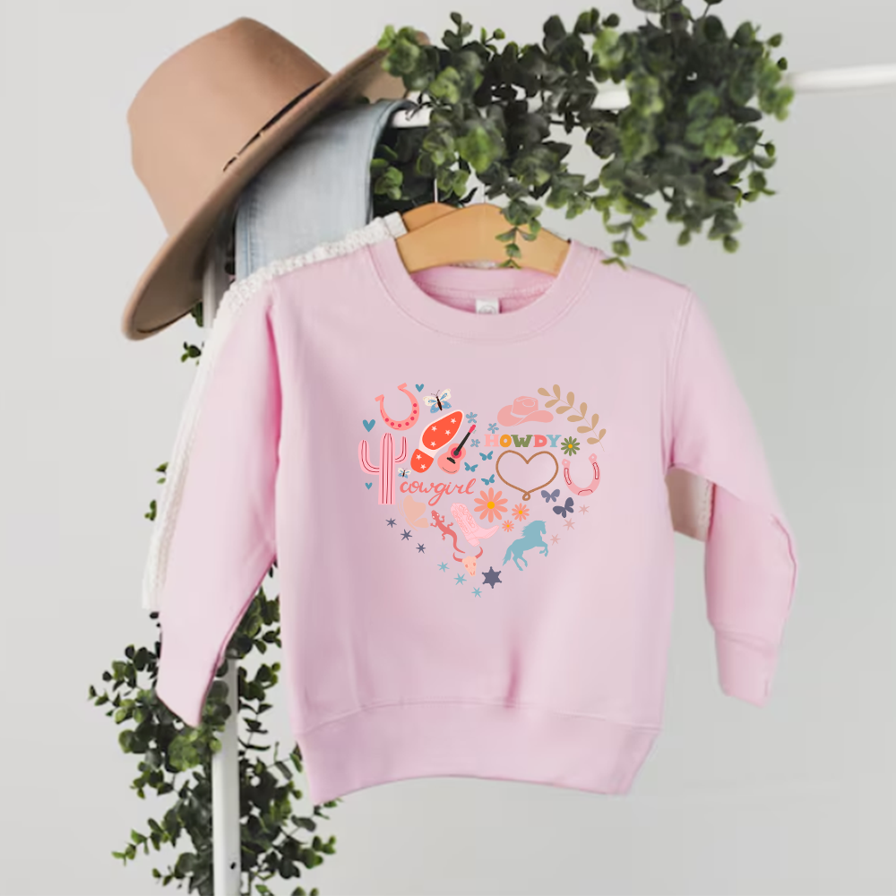 Cowgirl Heart Kids Sweatshirt