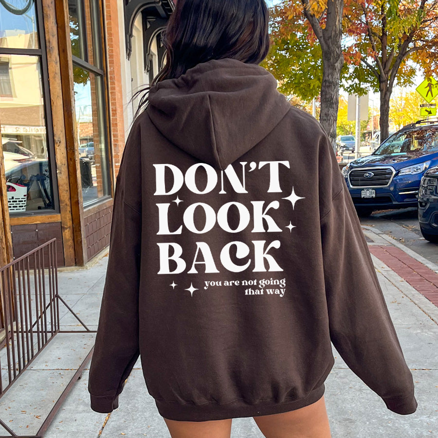 Don't Look Back Back Logo Hoodie