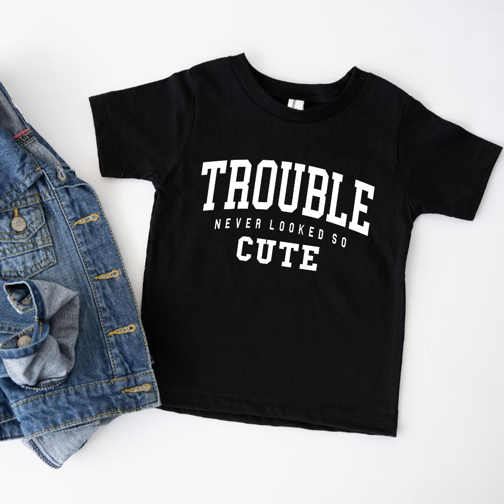 Trouble Never Looked So Cute Kids T-Shirt