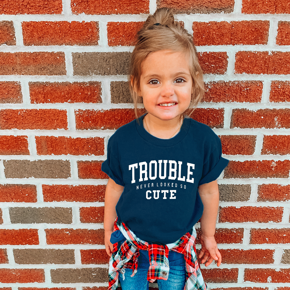 Trouble Never Looked So Cute Kids T-Shirt