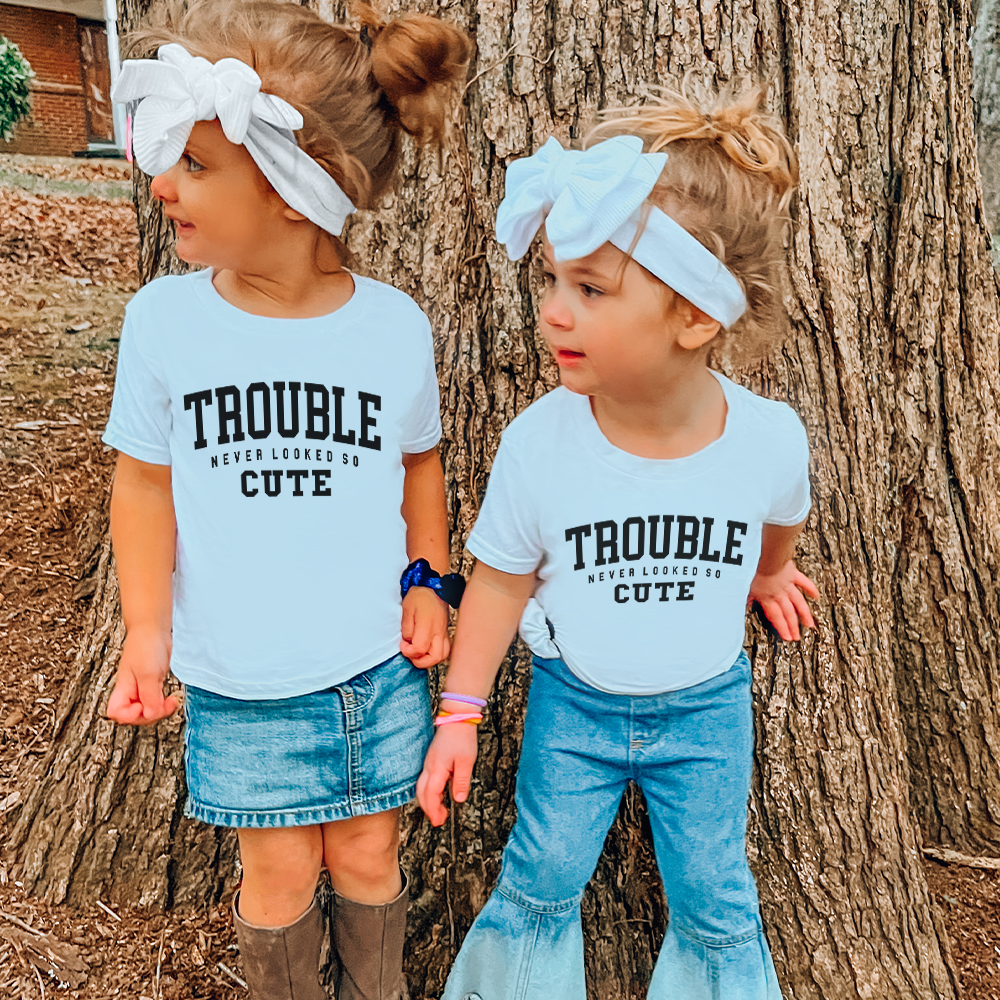 Trouble Never Looked So Cute Kids T-Shirt