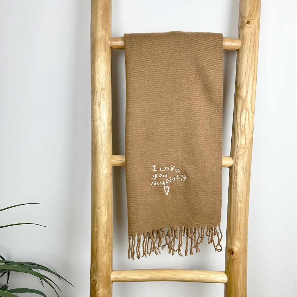 Customised Handwriting Embroidered Scarf