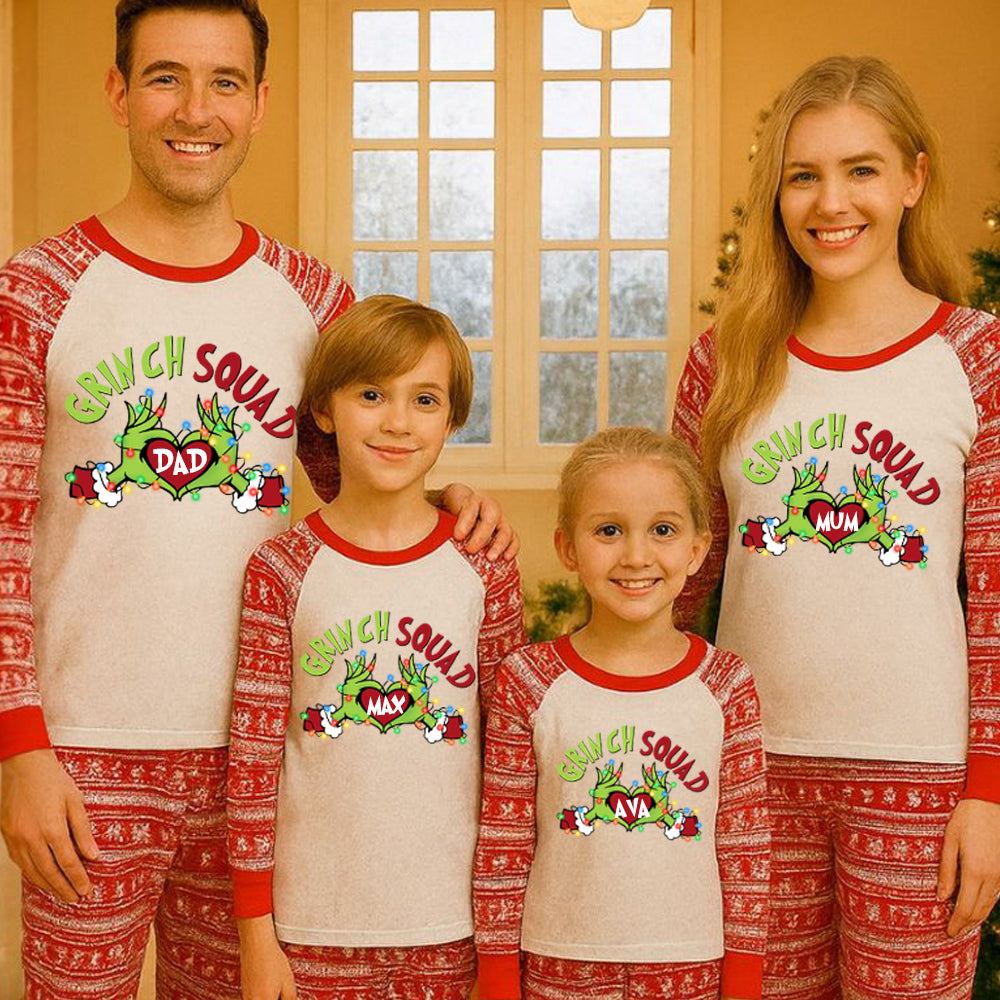 Grinch Squad Festive Family Pyjamas