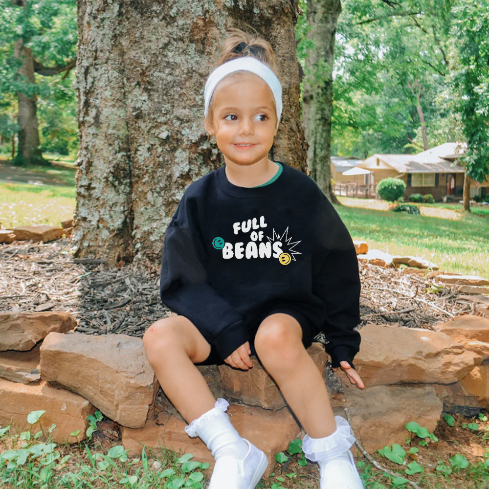 Full of Beans Kids Black Sweatshirt