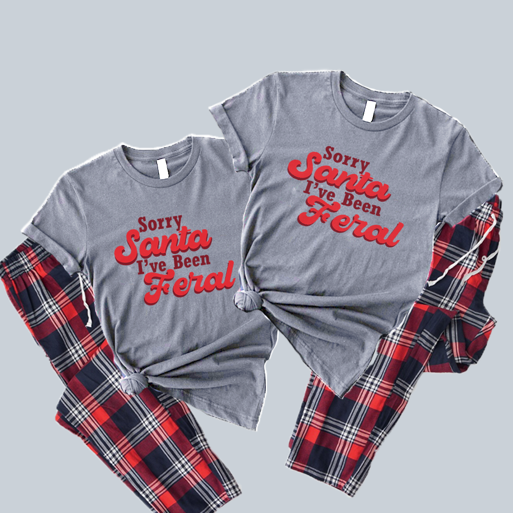 Sorry Santa, I've Been Feral Kids Yuletide Pyjama Set