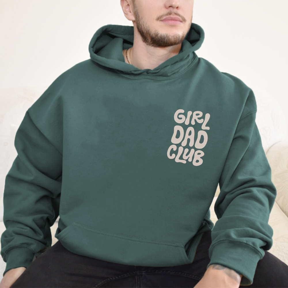 Girl Dad Club Pocket Logo Hoodie