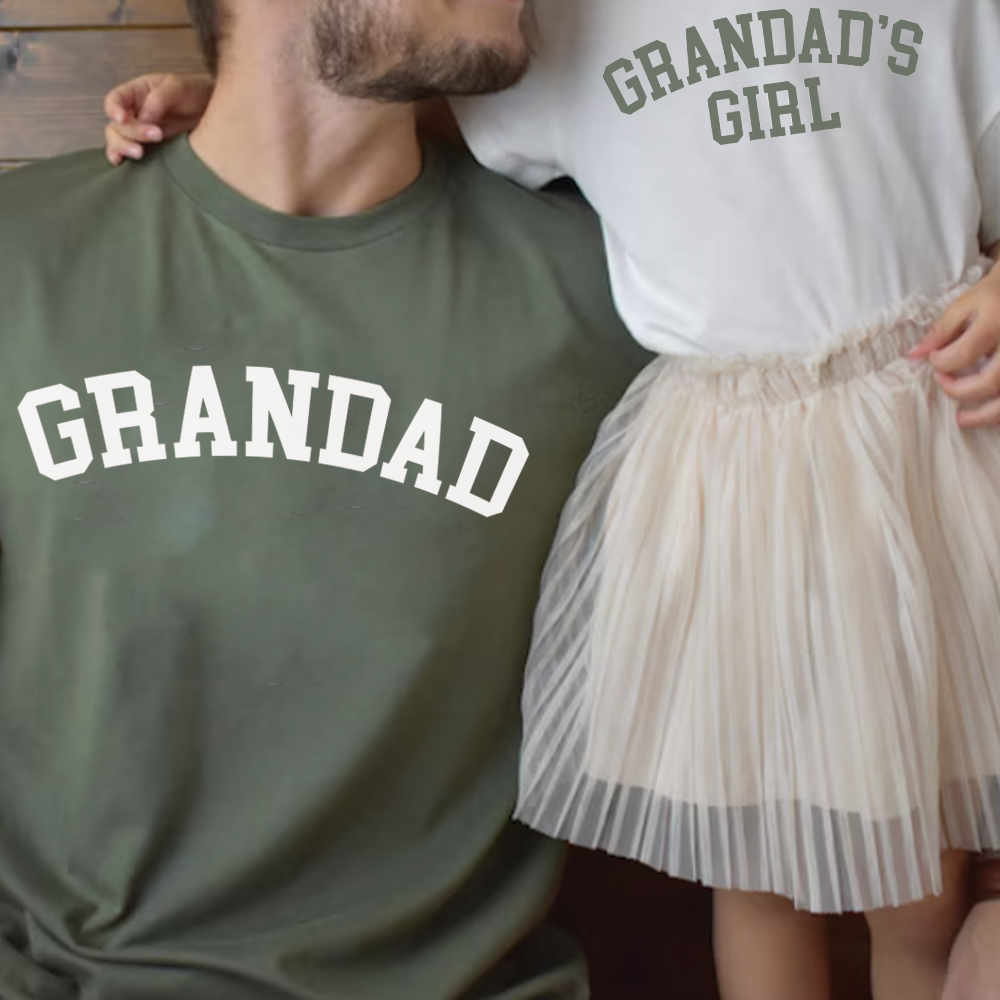 Grandad & Grandad's Girl College Matching T-Shirts