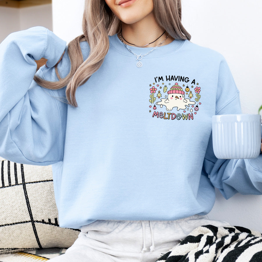 Having A Meltdown Pocket Sweatshirt