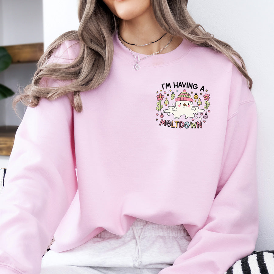 Having A Meltdown Pocket Sweatshirt