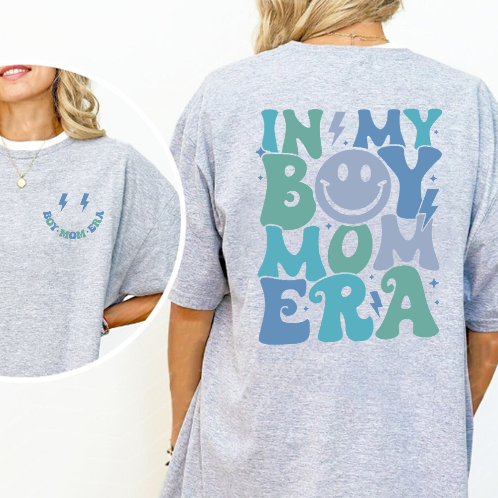 My Boy Mom Era Front & Back Logo T-Shirt