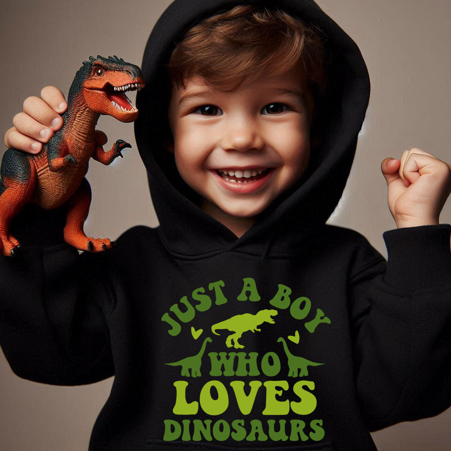 Just A Boy Who Loves Dinosaurs Hoodie