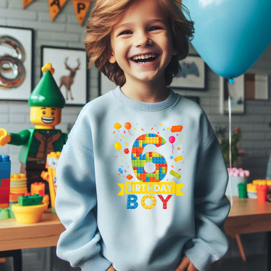 Lego Birthday Boy Kids Sweatshirt