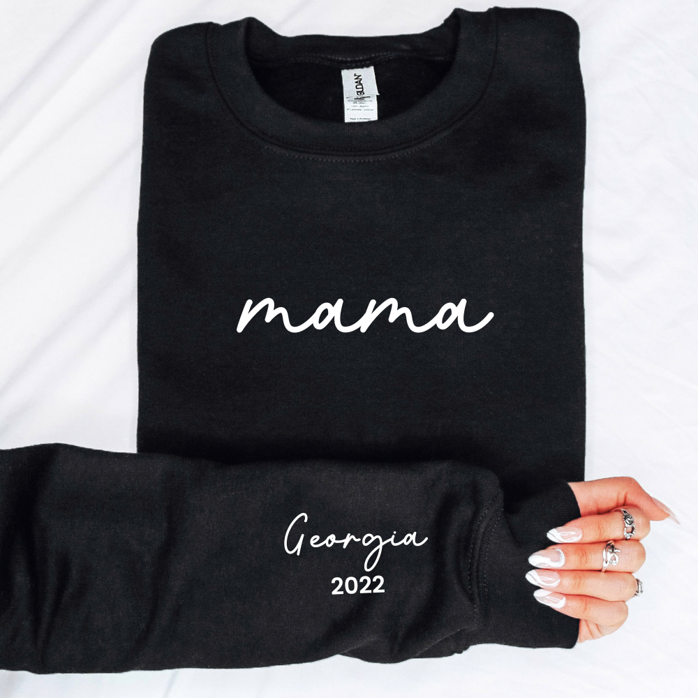 On My Sleeve Personalised Mama Sweatshirt