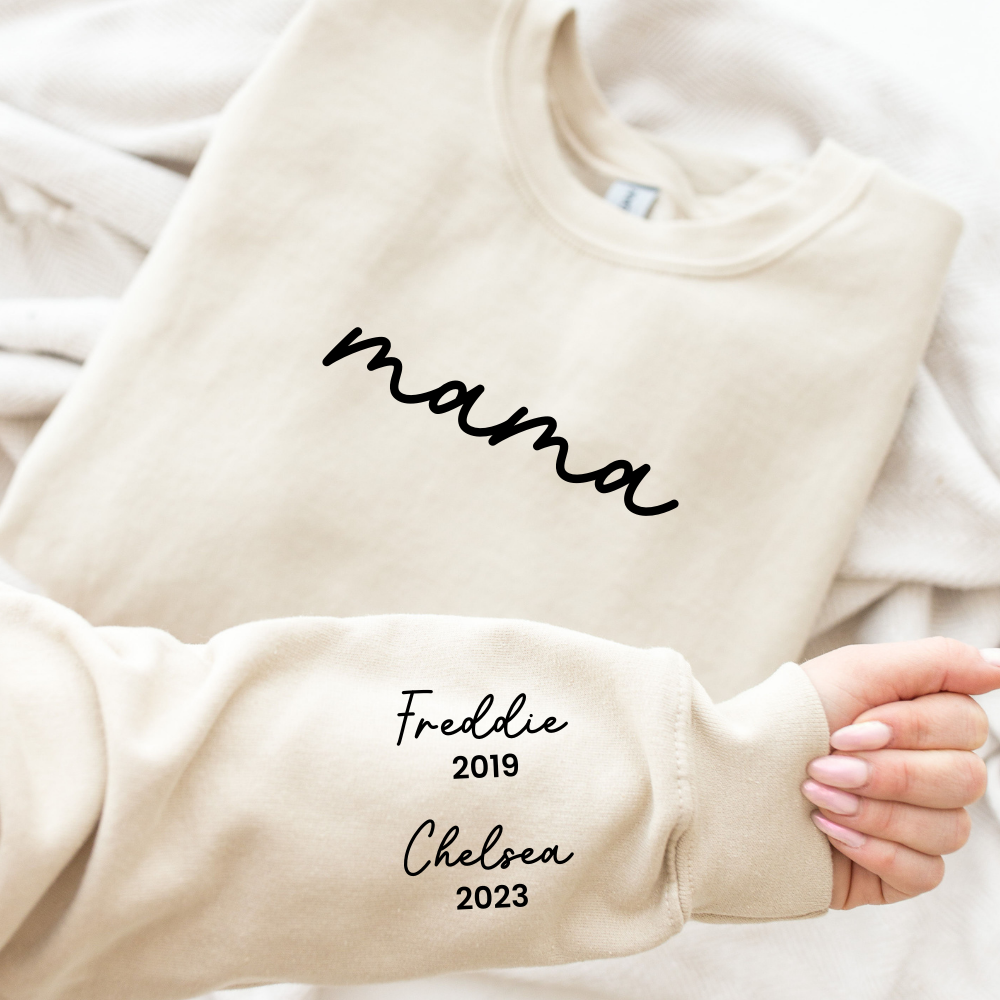 On My Sleeve Personalised Mama Sweatshirt