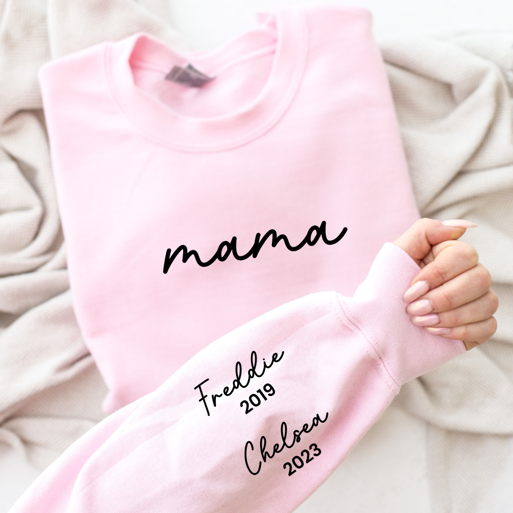 On My Sleeve Personalised Mama Sweatshirt