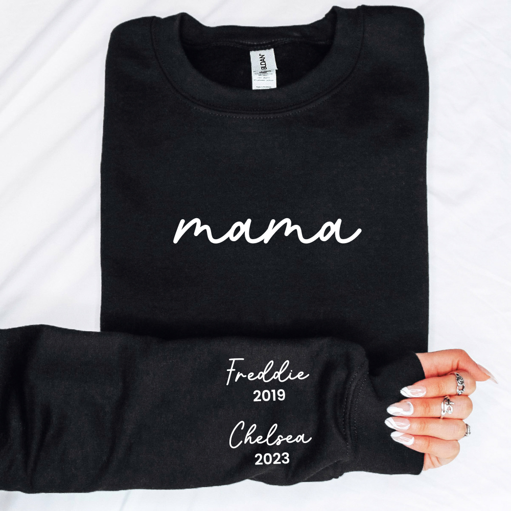 On My Sleeve Personalised Mama Sweatshirt