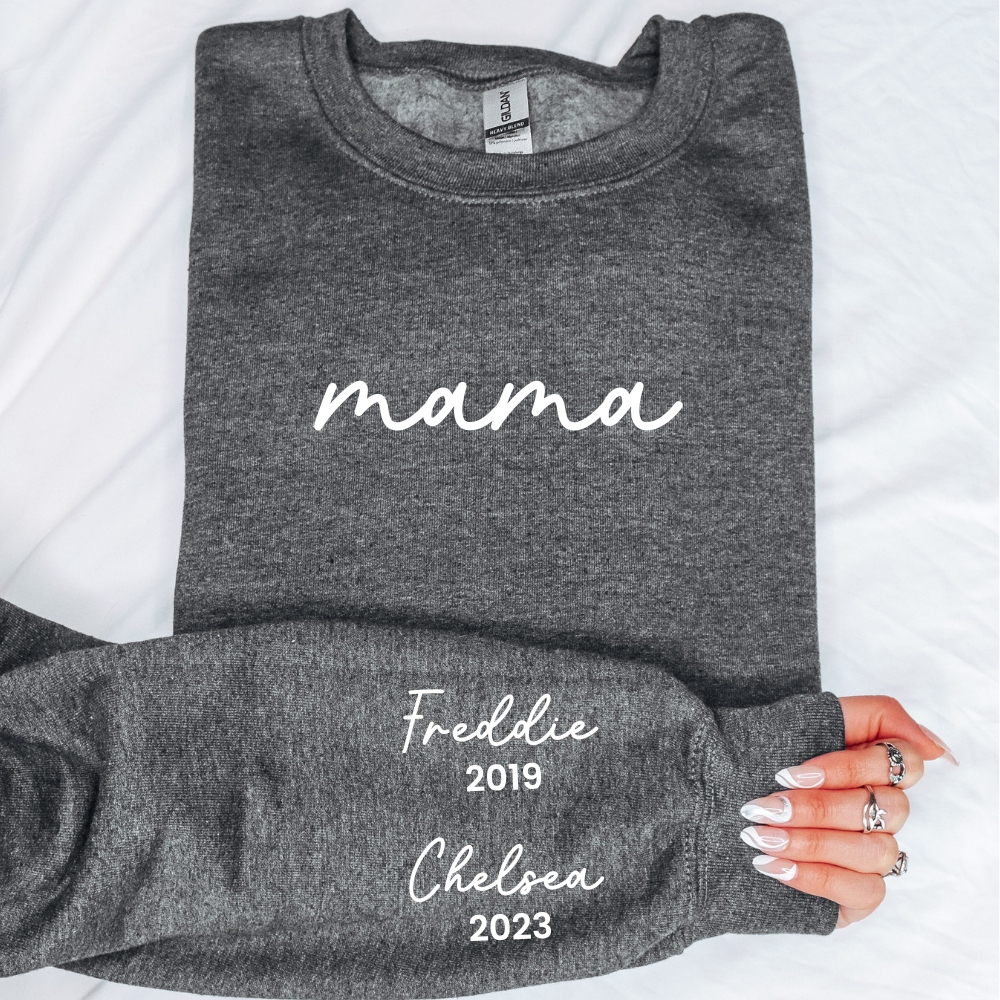 On My Sleeve Personalised Mama Sweatshirt