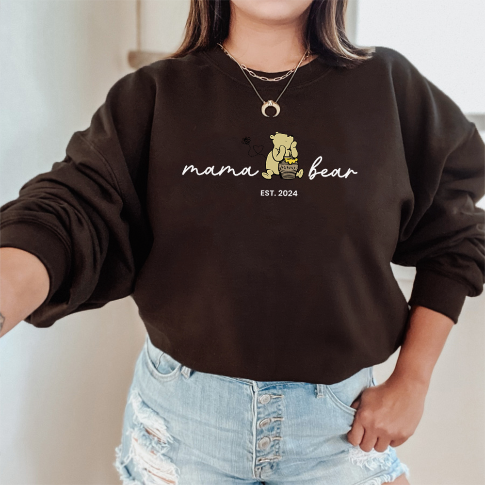 Mama Bear Hunny Personalised Year Sweatshirt