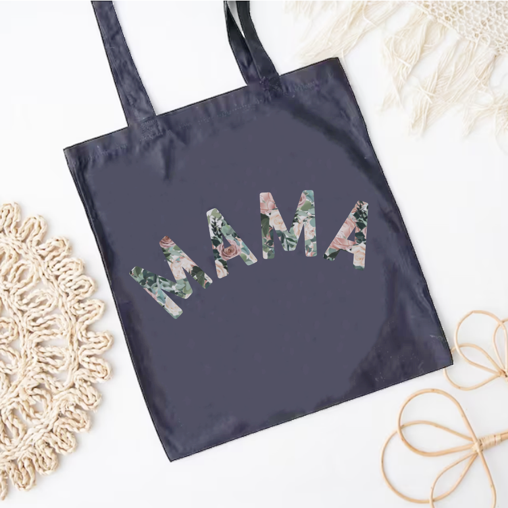 Mama Floral Print Tote Bag