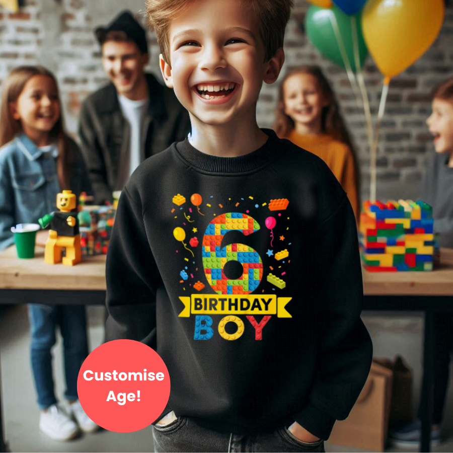 Lego Birthday Boy Kids Sweatshirt