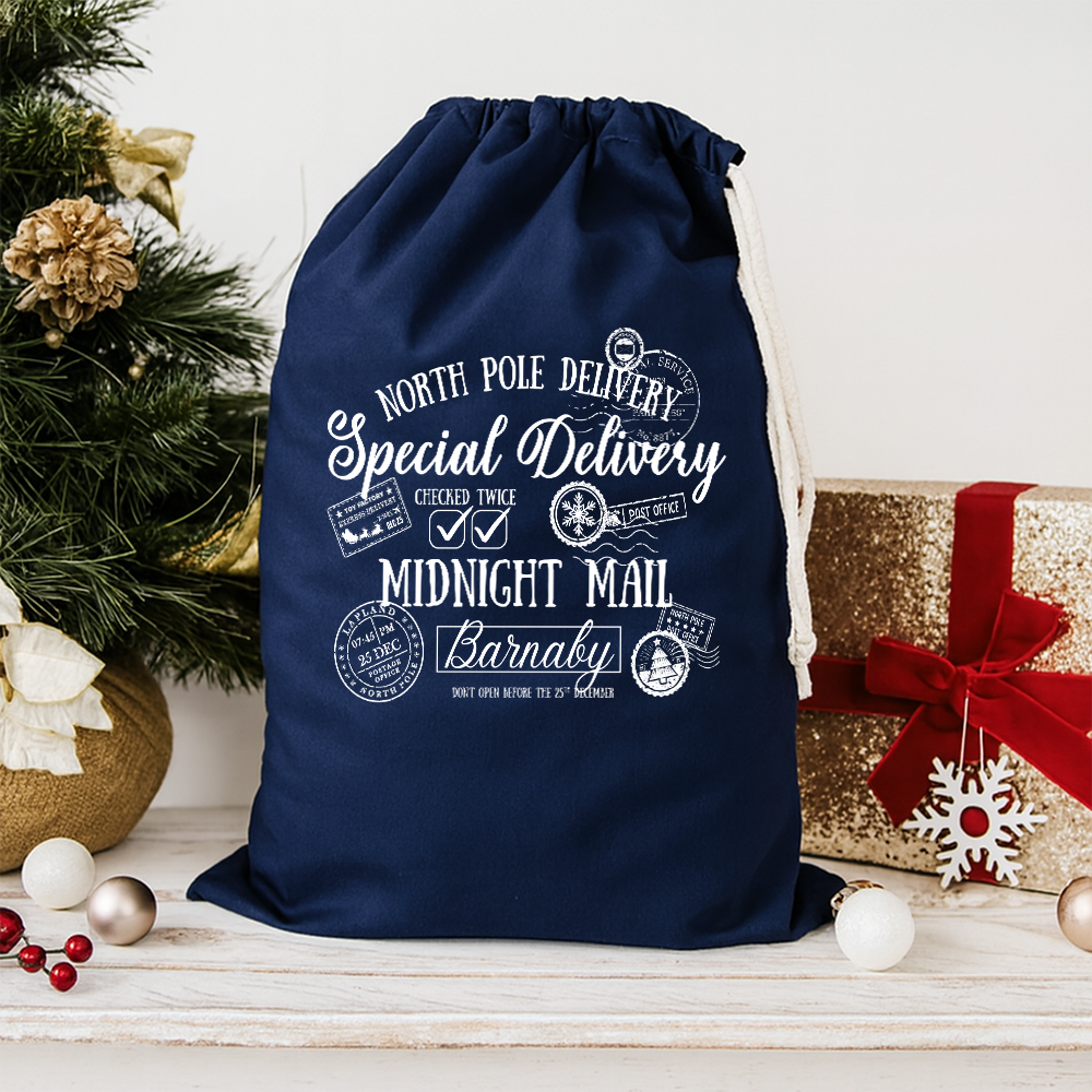 North Pole Delivery Personalised Christmas Sack