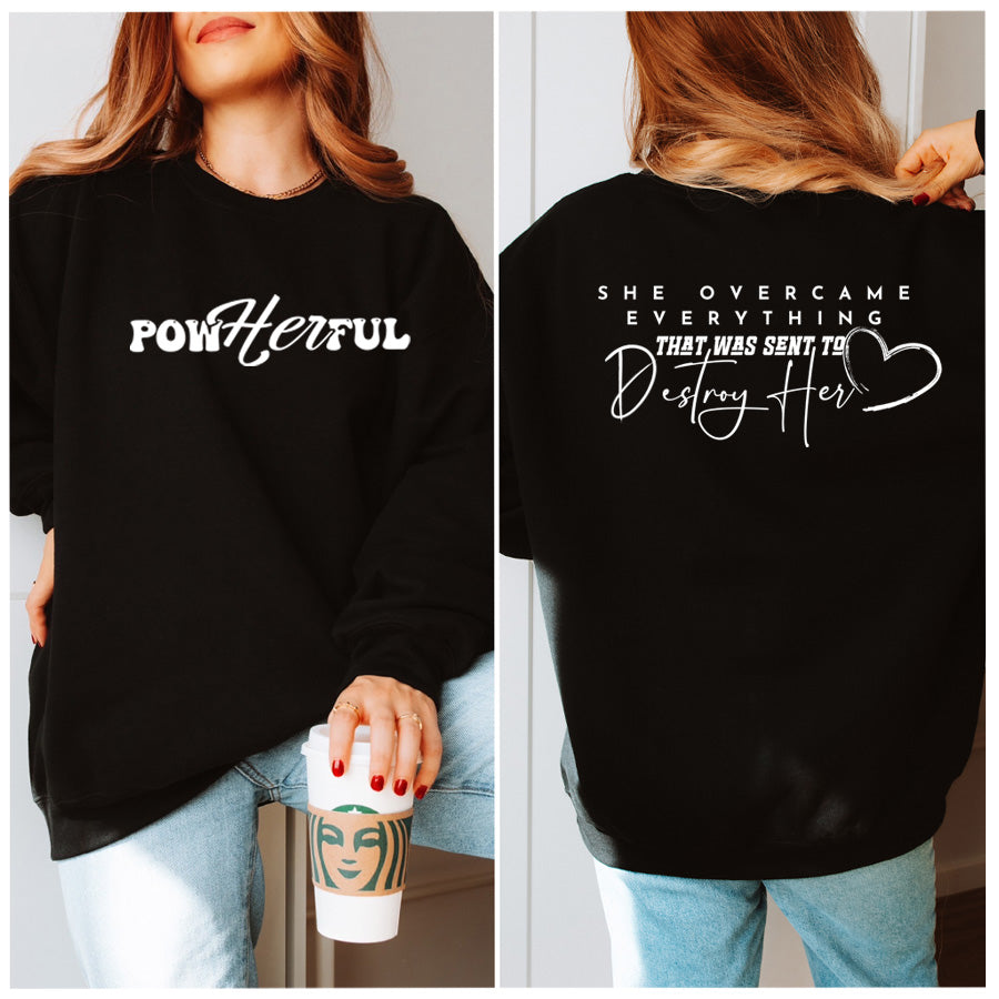 PowHERful Vibes Front & Back Sweatshirt