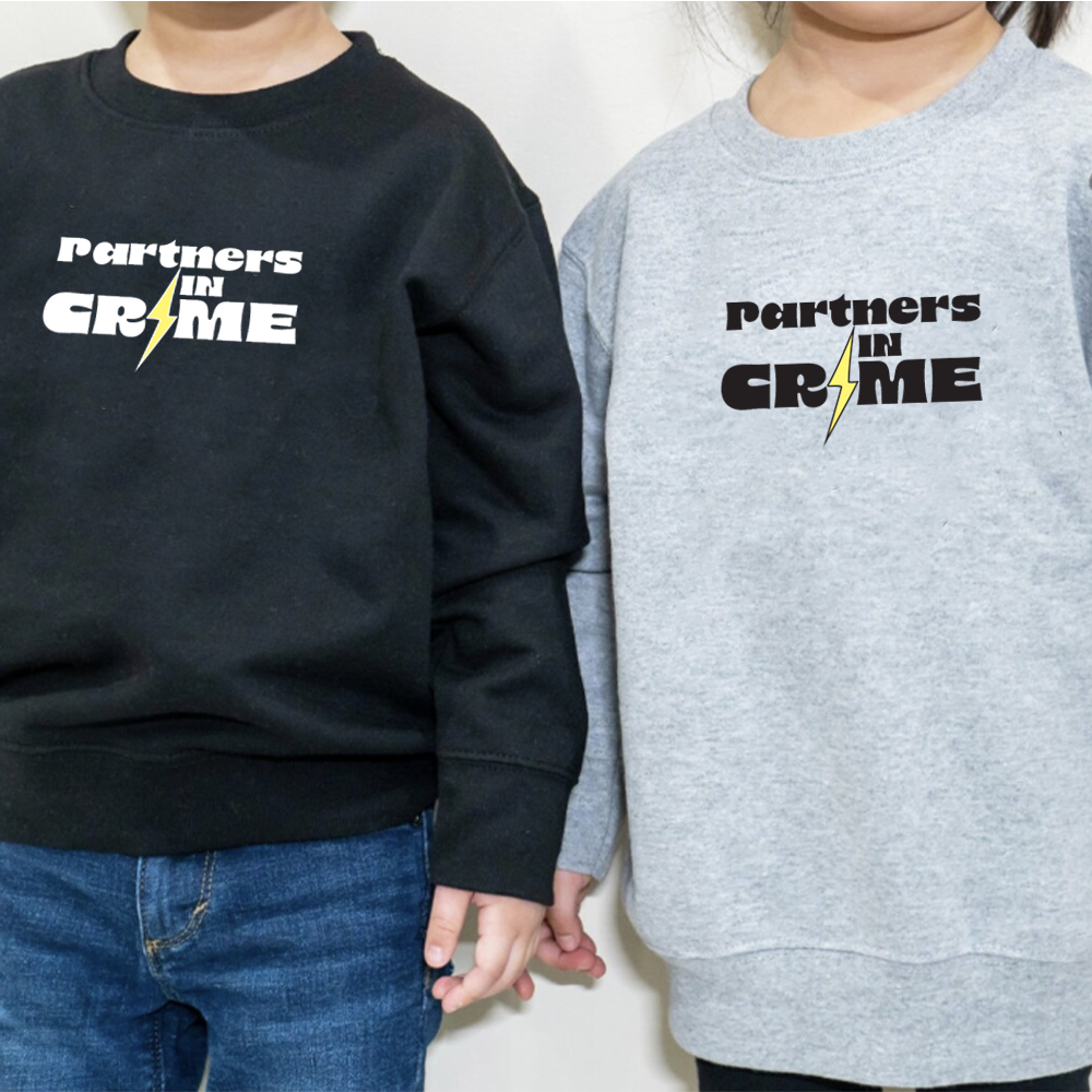 Partners In Crime Matching Kids Sweatshirts