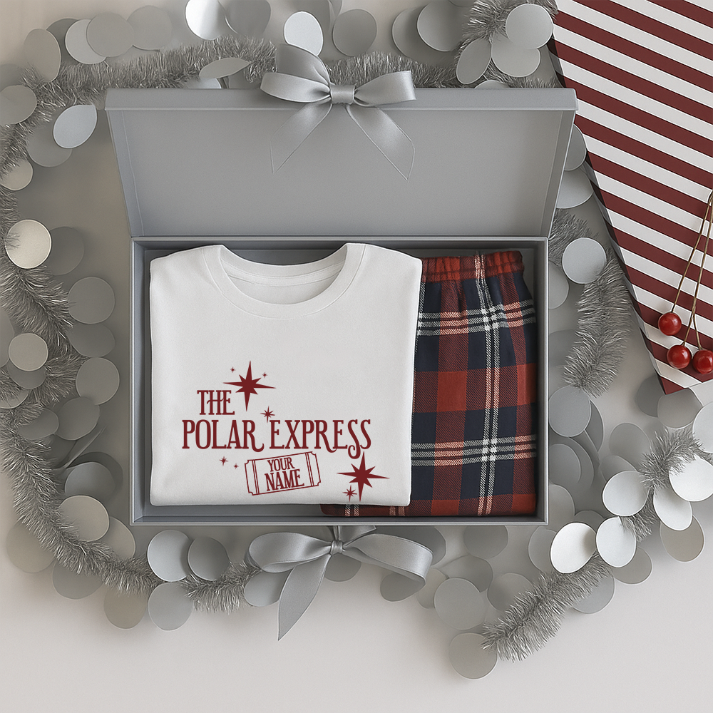 Christmas Gift Box - Choose Your Name The Polar Express Yuletide Pyjamas