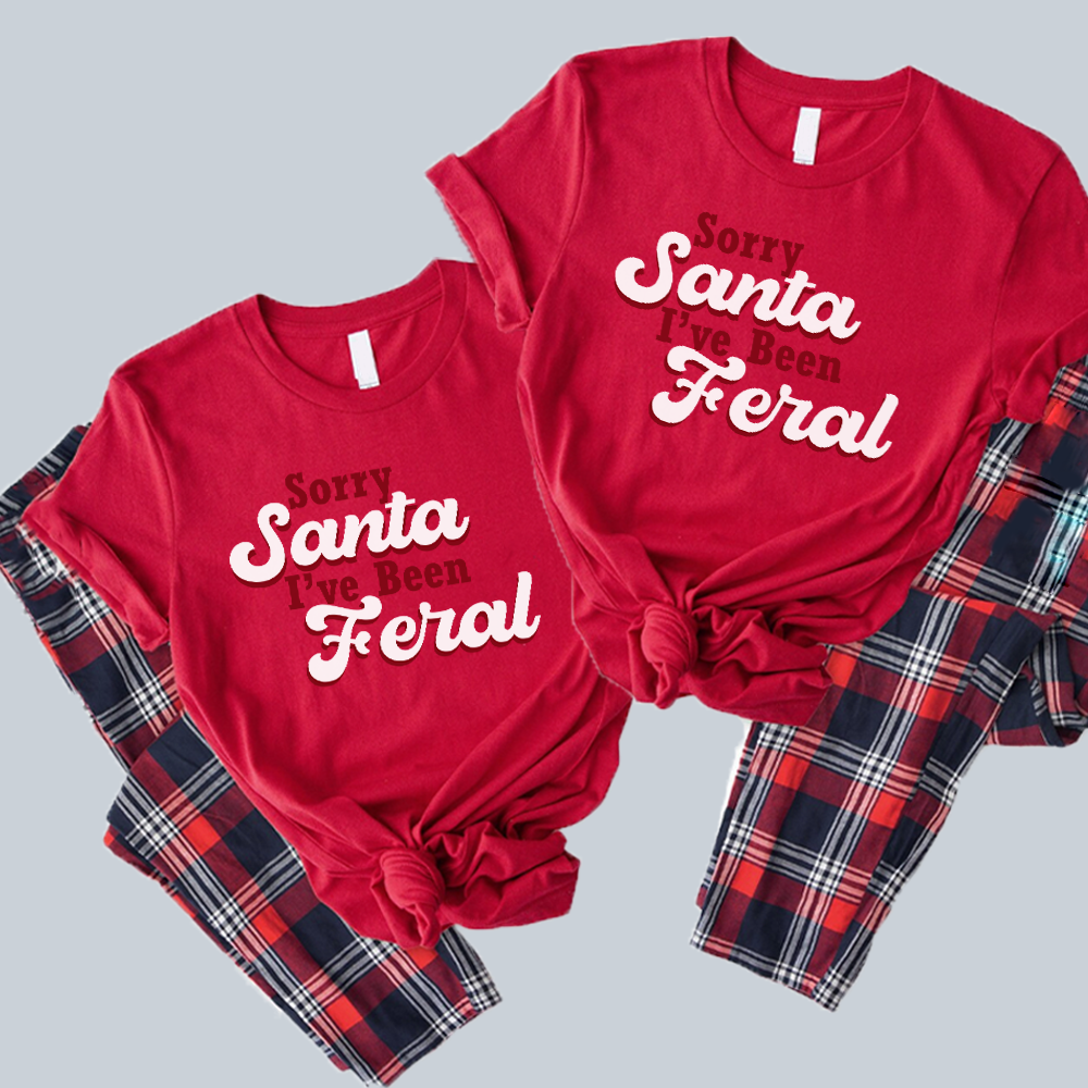 Sorry Santa, I've Been Feral Kids Yuletide Pyjama Set