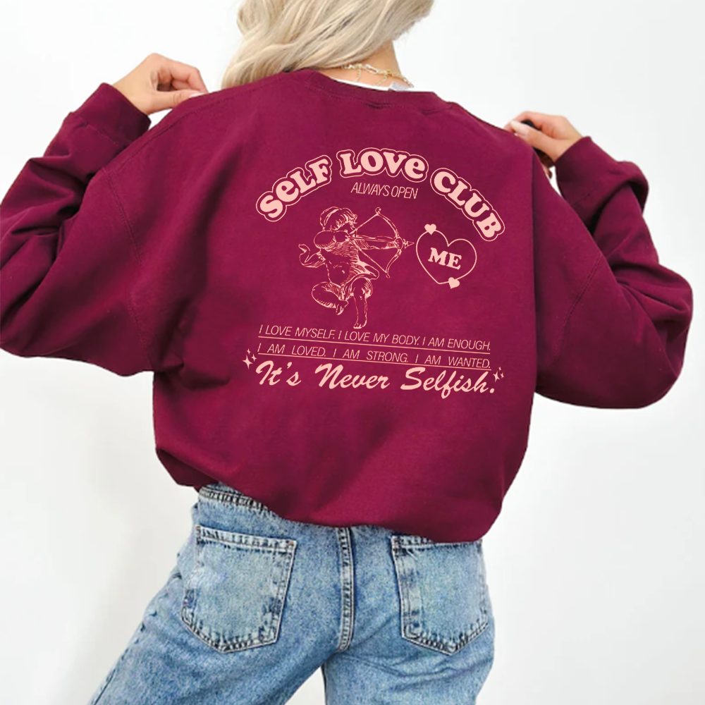 Self Love Club Cupid Back Logo Sweatshirt