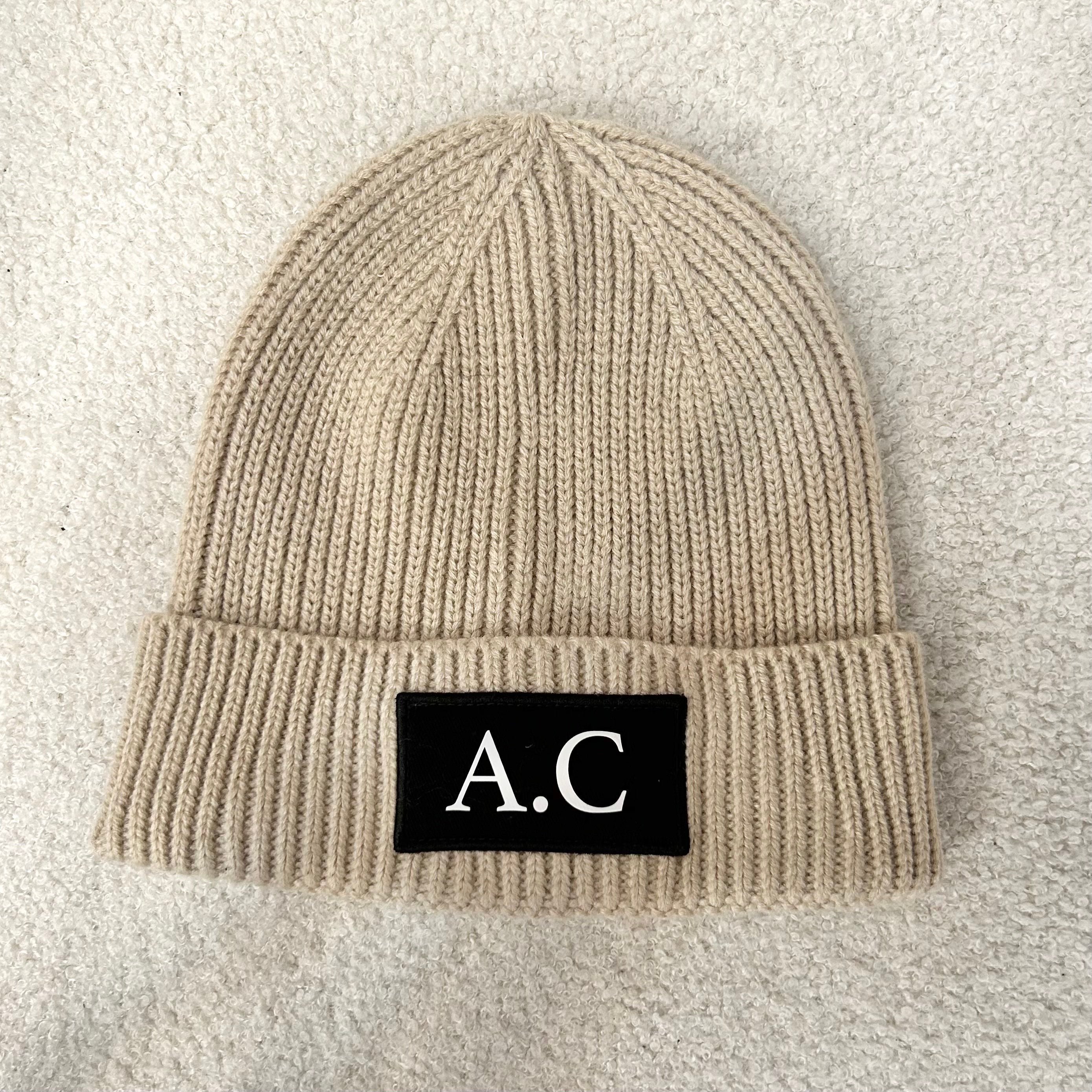 Personalised Initial Autumn Patch Beanies