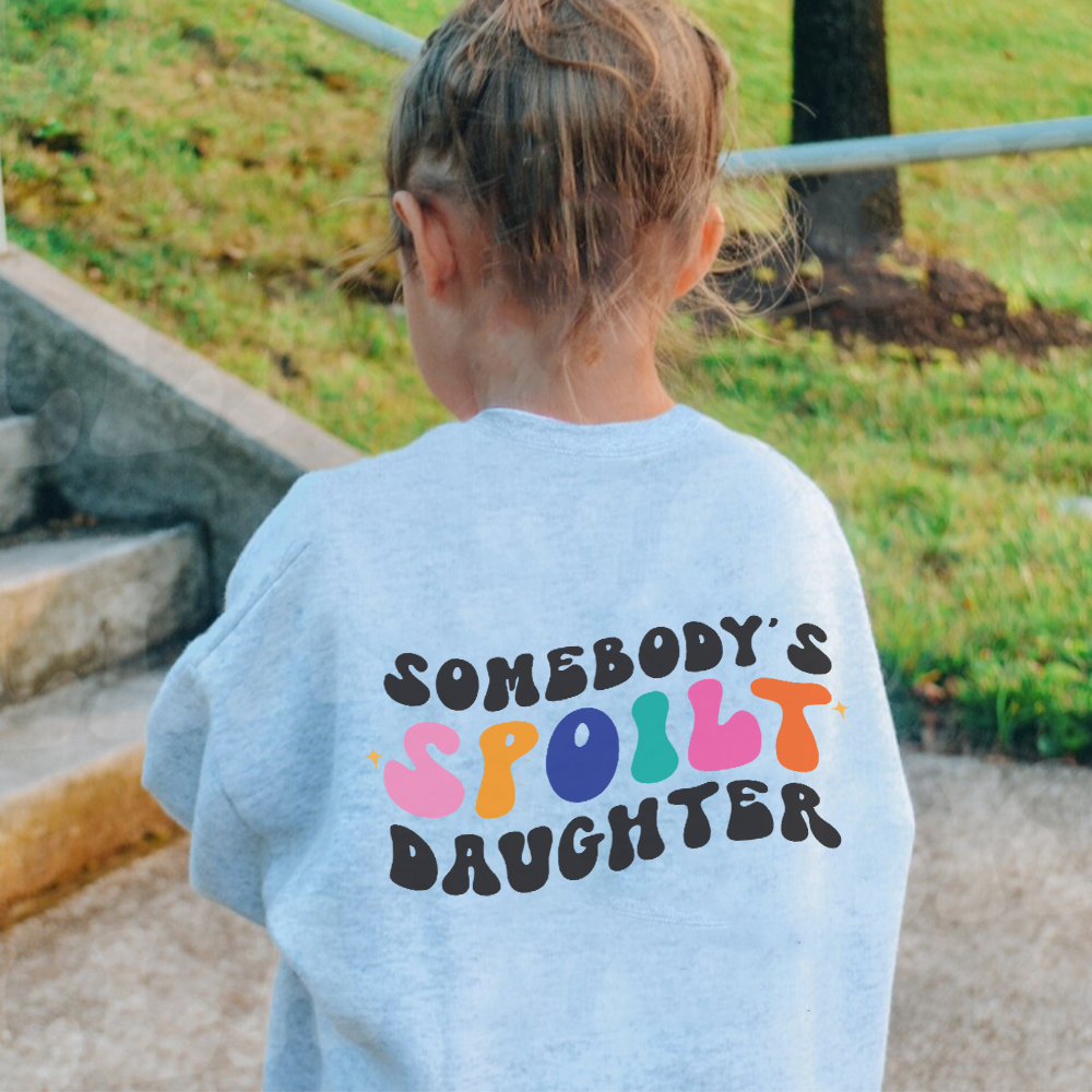 Somebody's Spoilt Daughter/Son Kids Heather Grey Sweatshirt