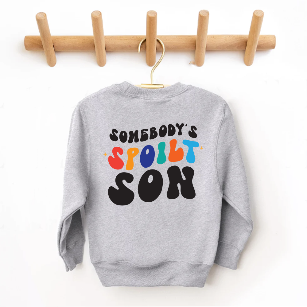 Somebody's Spoilt Daughter/Son Kids Heather Grey Sweatshirt