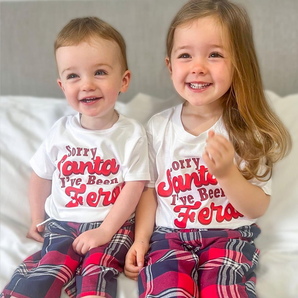 Sorry Santa, I've Been Feral Kids Yuletide Pyjama Set