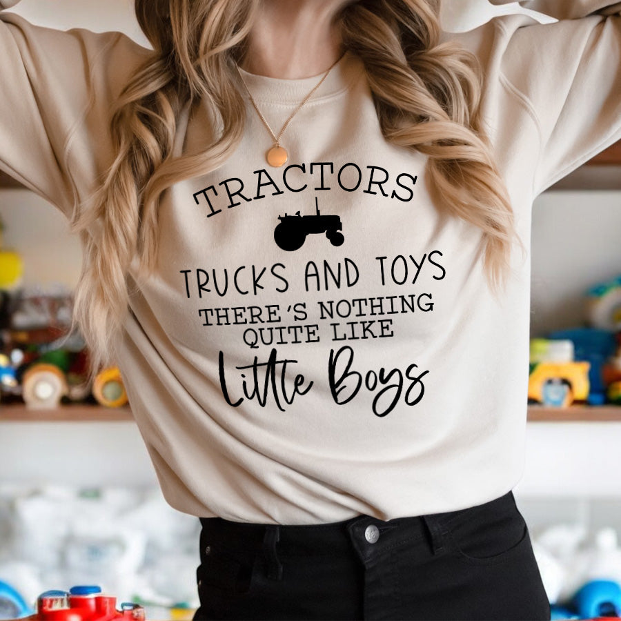 Tractors, Trucks & Toys Boy Mum Sweatshirt