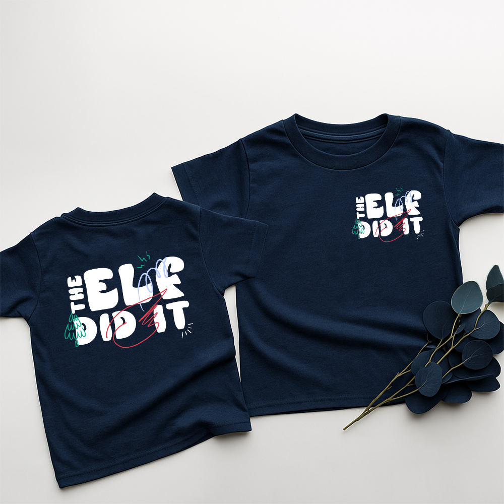 The Elf Did It Kids Graphic T-Shirt