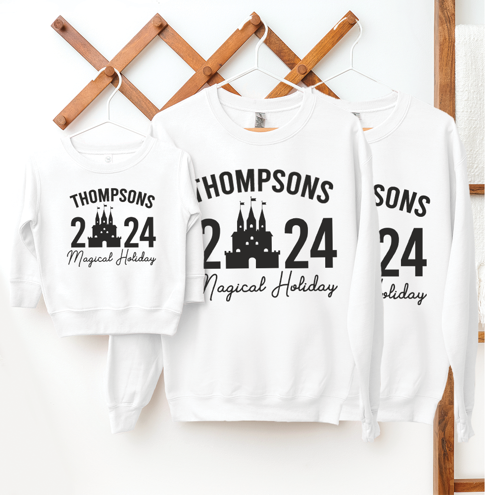Family Magical Trip Personalised Name & Year Sweatshirts