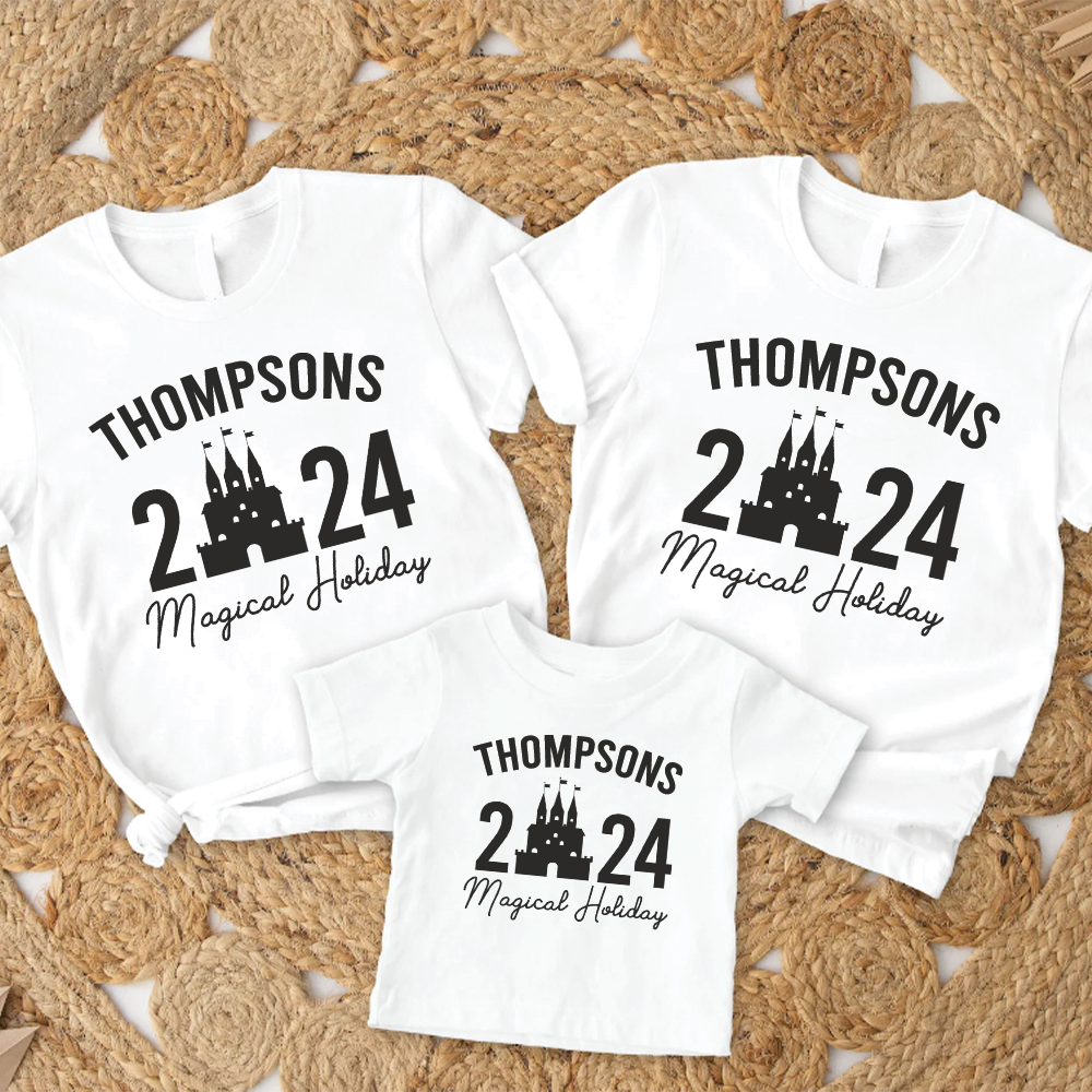 Family Magical Trip Personalised Name & Year T-Shirts