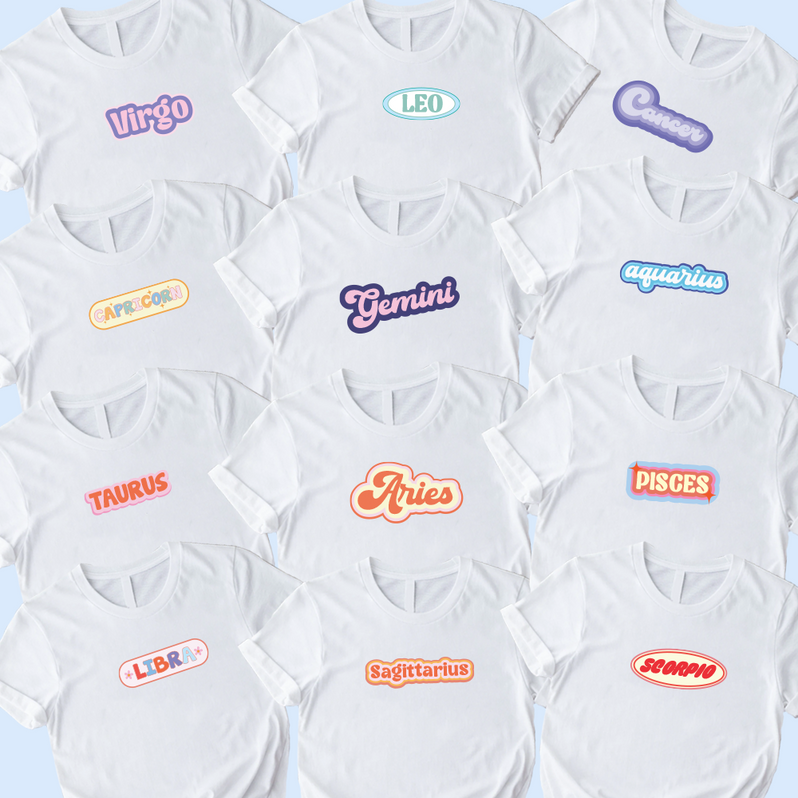 Zodiac Signs Graphic Kids T-shirt & Baby Vest