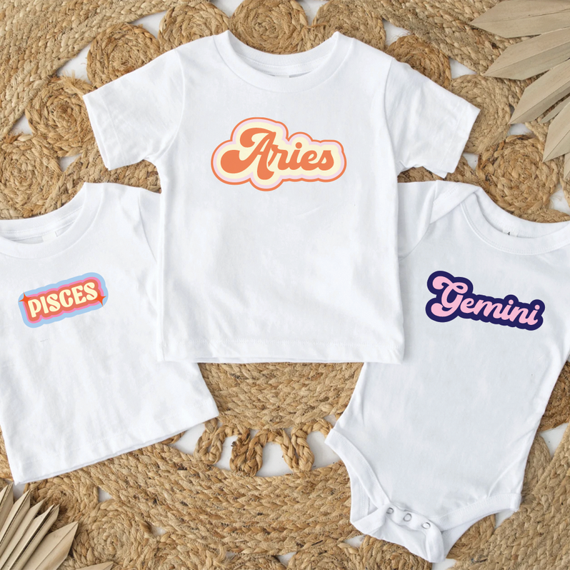 Zodiac Signs Graphic Kids T-shirt & Baby Vest