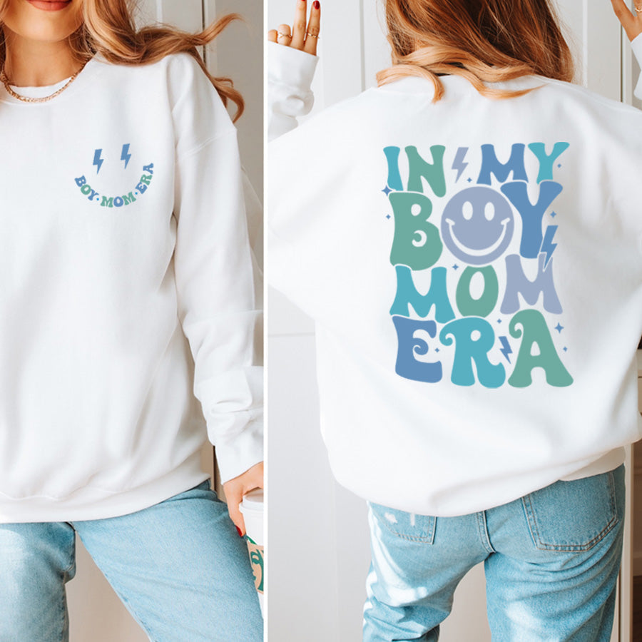 My Boy Mom Era Front & Back Logo Sweatshirt