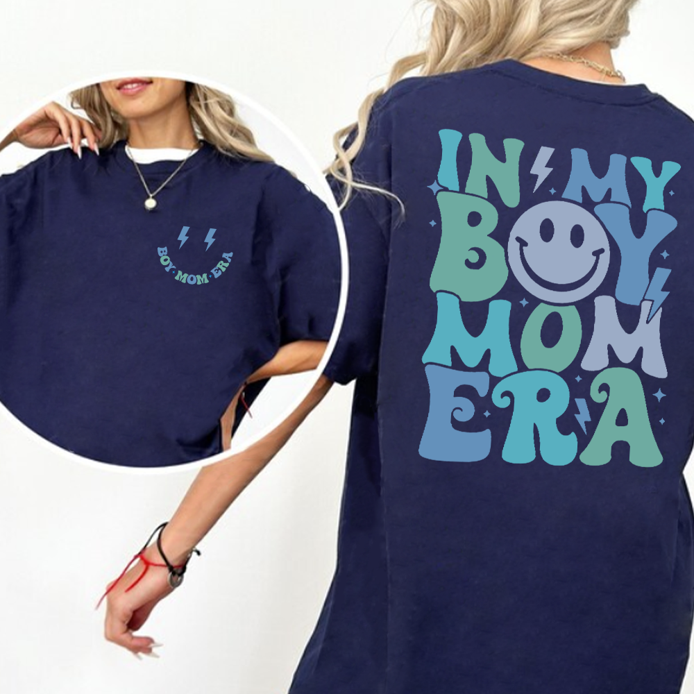 My Boy Mom Era Front & Back Logo T-Shirt