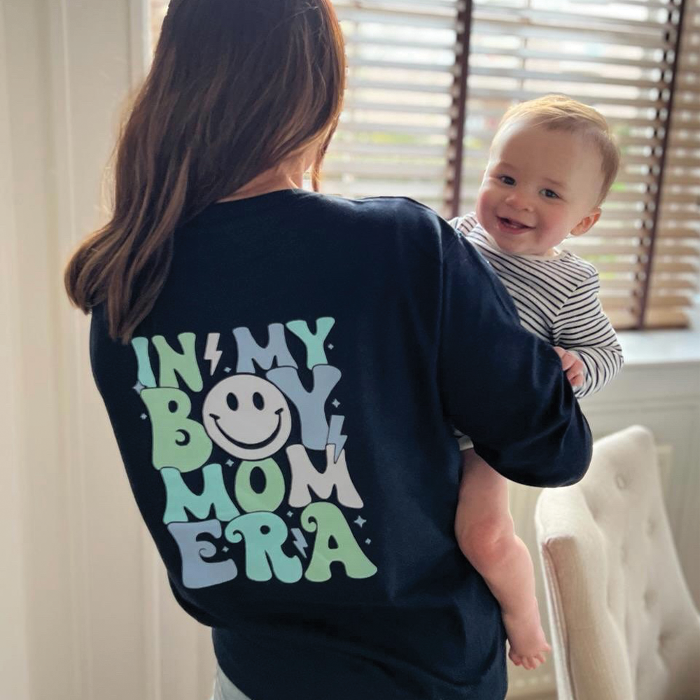 My Boy Mom Era Front & Back Logo Sweatshirt